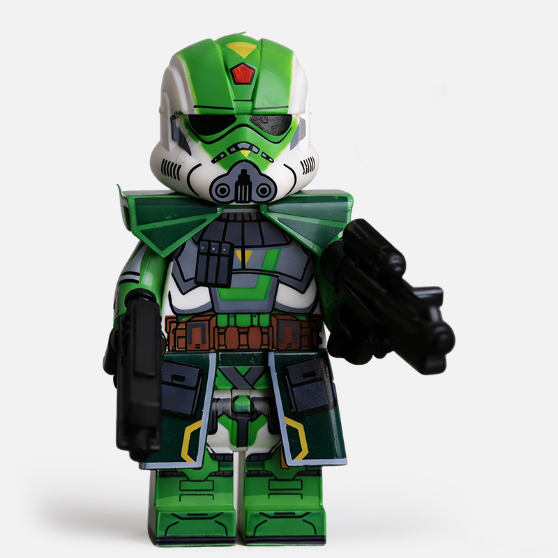 Star Wars 442nd Siege Battalion Heavy Custom Minifigure Holding Blaster Standing Ready Premium ABS Material