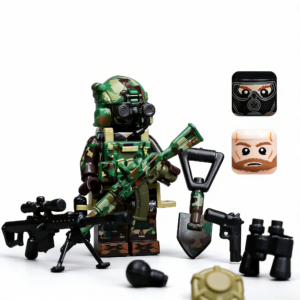 Jungle CBRN SpecOps Tactical Military Soldier Custom Minifigure Jungle Warfare Combat Ready Premium Collectible