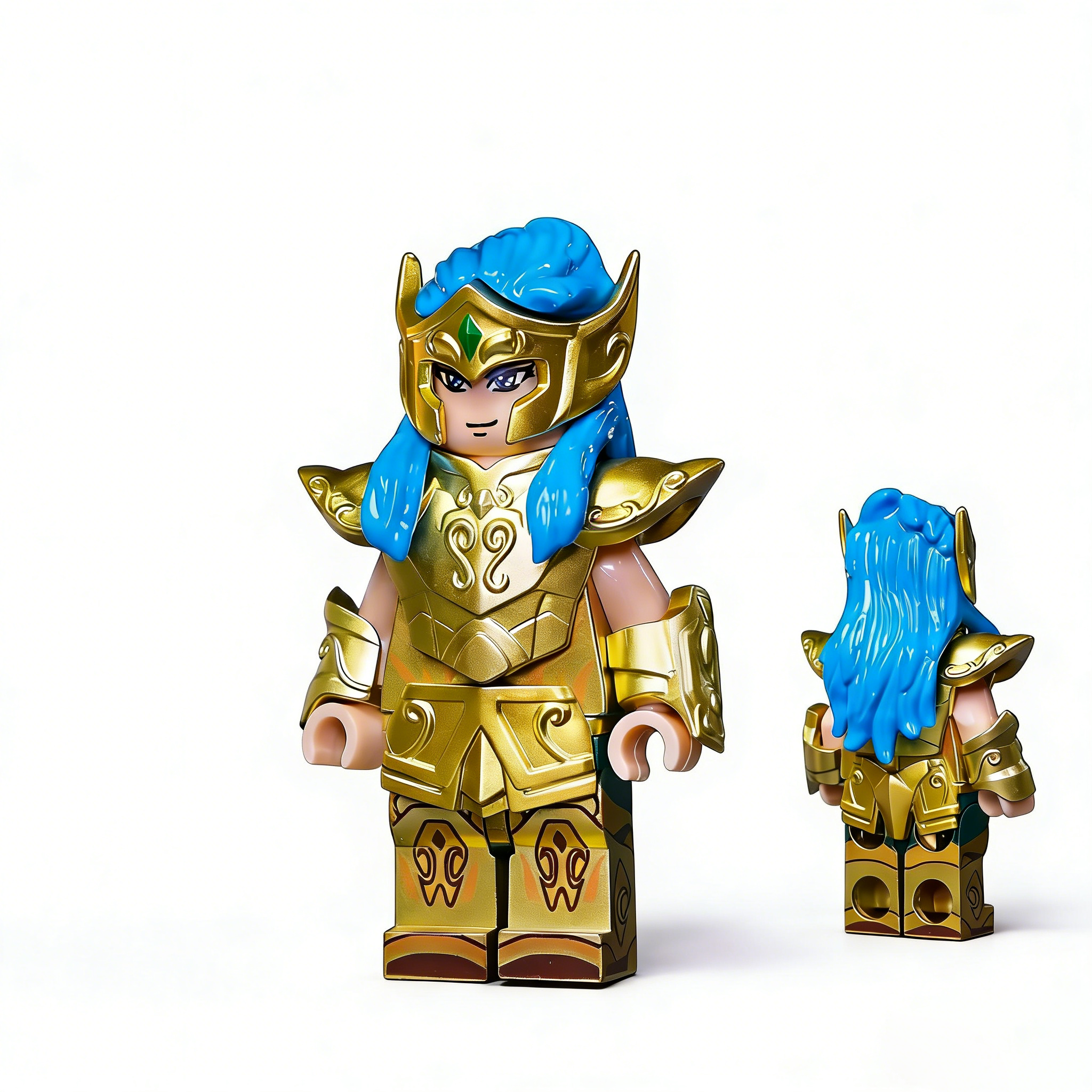 Saint Seiya Aquarius Camus Custom Minifigure Battle Sanctuary Gold Cloth Premium Collectible