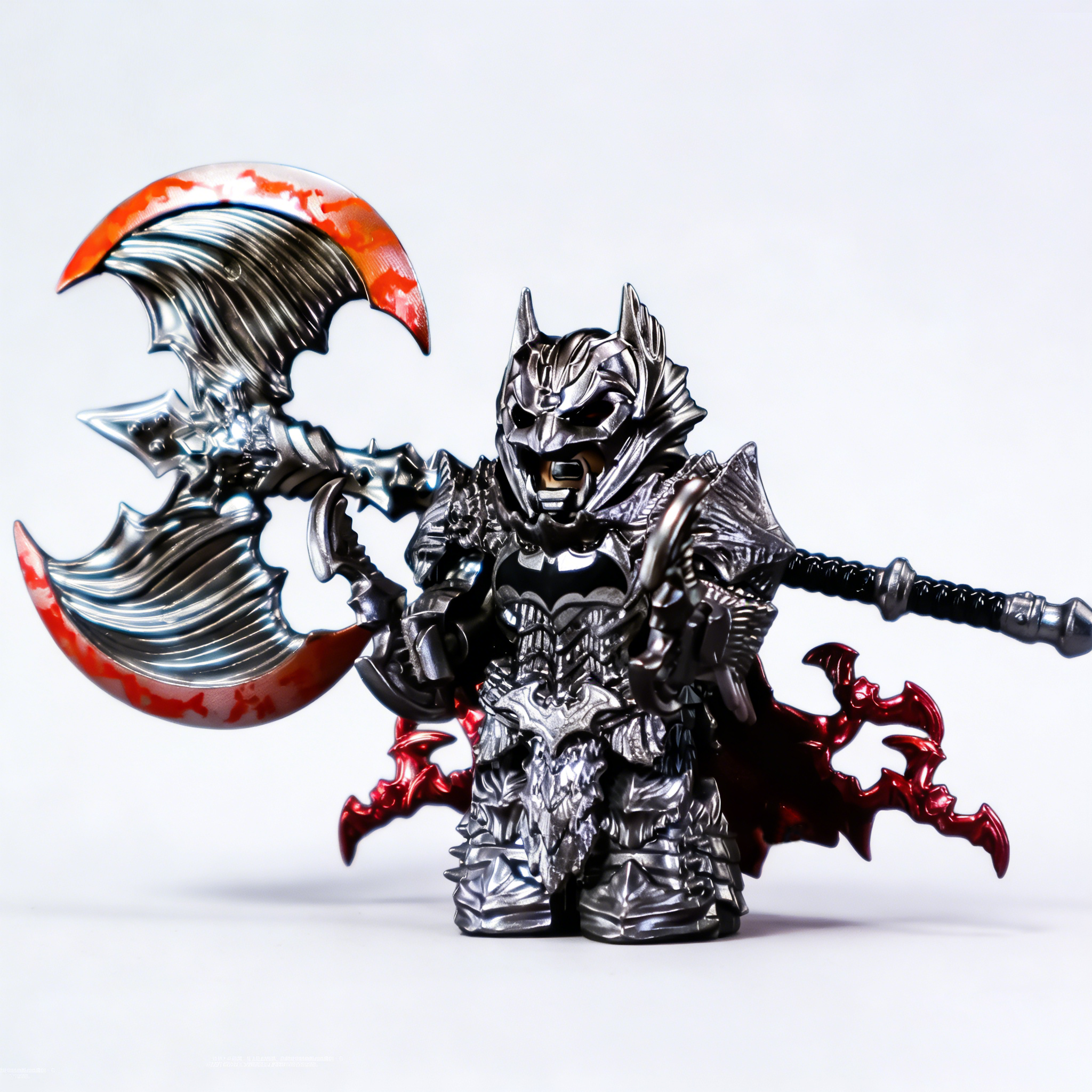 Dark Fantasy Dark Lord Warrior Custom Minifigure Battle Armor & Weaponry Epic Collection