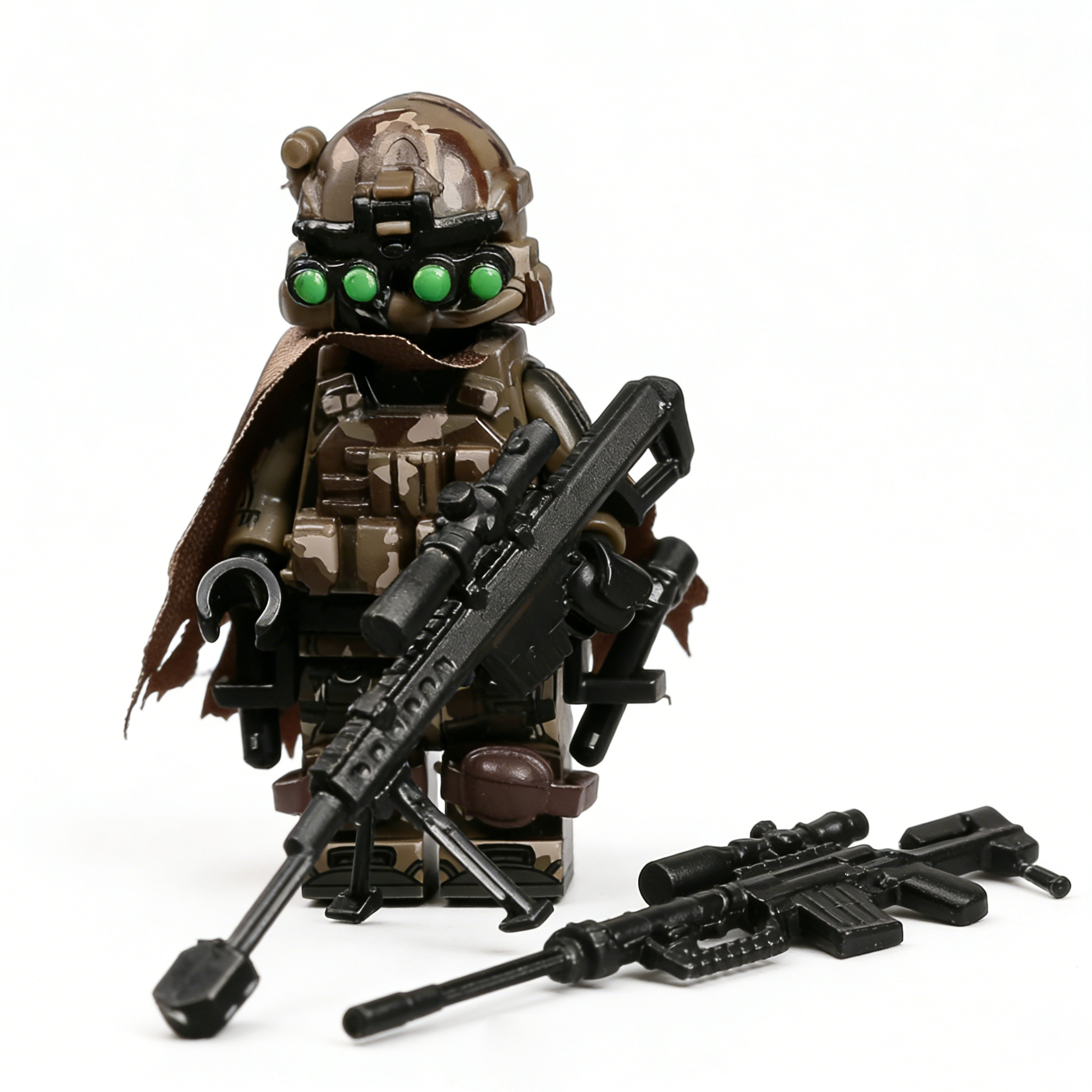 Tactical Sniper Night Sniper Custom Minifigure Covert Operation Combat Ready High-Quality ABS Plastic