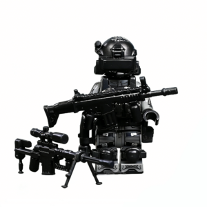 Shadow Operative Stealth Tactical Operative Custom Minifigure Armed Urban Combat Ready High-Quality ABS Plastic