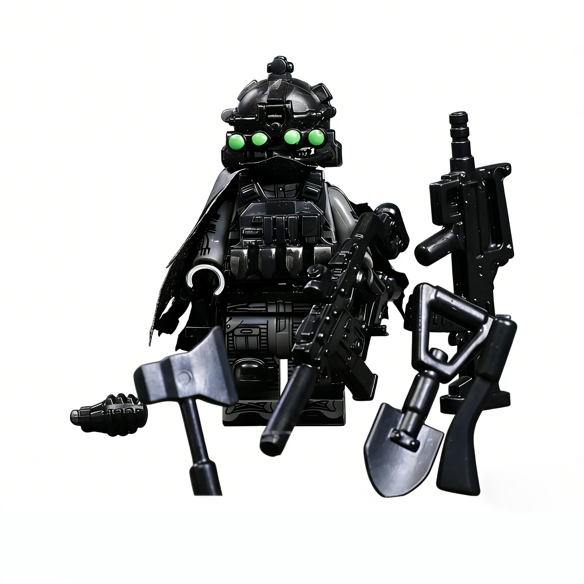 Grim Reaper Grim Reaper Custom Minifigure Stealth Tactical Night Ops Combat Ready High-quality ABS Plastic