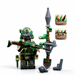 Jungle Assault SpecOps Soldier Custom Minifigure Tactical Military Jungle Combat Premium Collectible MOC Decor