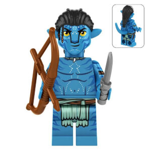 Avatar Jake Sully Custom Minifigure Holding Bow Carrying Knife Collectible Building Brick Compatible