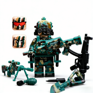 Jungle SpecOps Tactical Military Minifigure Custom Minifigure Jungle Patrol Combat Ready Premium AFOL Collectible MOC Decor