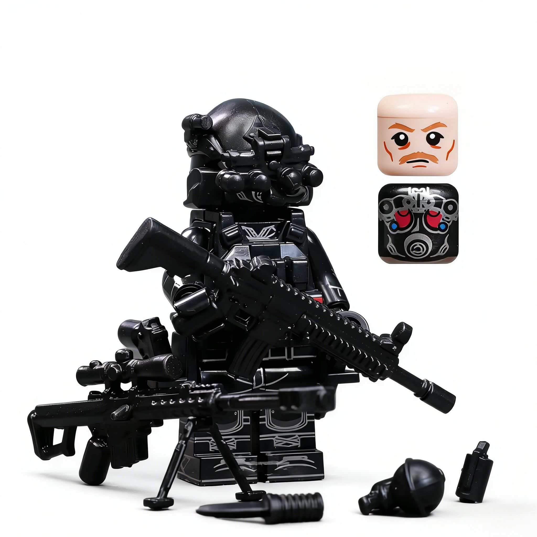 Tactical Military Night Ops Commando Custom Minifigure Night Raid Tactical Operation Premium AFOL Collectible MOC Decor