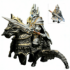Warcraft Frost Lich King Custom Minifigure Riding Mount Icecrown Citadel Battle Diorama Premium Armor & Weapon Set