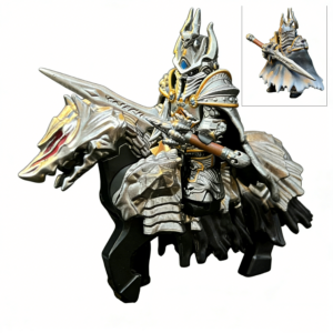 Warcraft Frost Lich King Custom Minifigure Riding Mount Icecrown Citadel Battle Diorama Premium Armor & Weapon Set