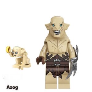 The Hobbit Azog Pale Orc Custom Minifigure Battle Warrior Dark Lord Collectible Universe Compatible Blocks