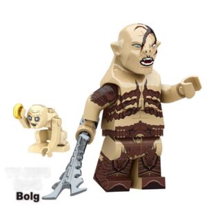 Lord of the Rings Bolg Gundabad Orc Custom Minifigure Battle Warrior General High-Quality ABS Plastic Collectible Compatible with Building Bricks