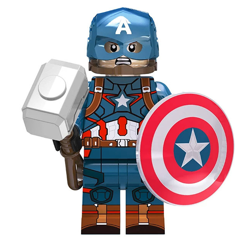 Marvel Captain America Custom Minifigure Holding Shield Wielding Hammer High-quality ABS plastic precision injection molding