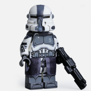 Star Wars Wolfpack Clone Sergeant 104th Custom Minifigure Holding Blaster Standing Ready High-quality ABS Plastic Premium Build