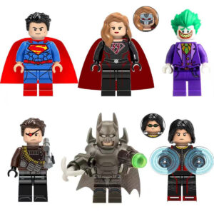 6pcs DC Superman Supergirl Joker Deadshot Armored Batman Shockwave Custom Minifigures Battle Ready With Weapons Rare Collector Edition