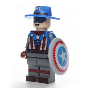 Marvel Captain America Custom Minifigure Holding Shield Cowboy Hat High-quality ABS plastic precision injection molding