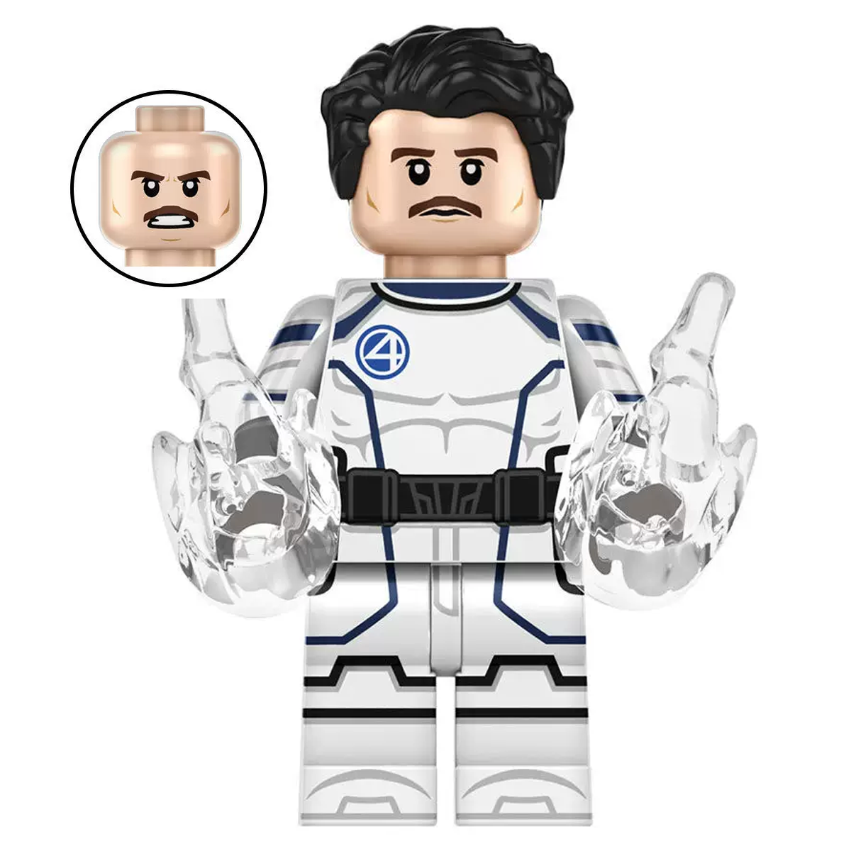 Marvel Universe Mr. Fantastic Custom Minifigure Stretching Elastic Form High-Quality ABS Plastic Compatible with Major Building Blocks