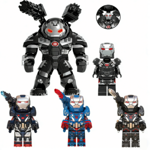 6pcs Marvel Iron Man War Machine Iron Patriot Iron Monger Iron Legion Custom Minifigures Battle Ready Weaponized Armor Rare Collector Edition