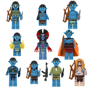 Avatar Na'vi Jake Sully Custom Minifigure Tribal Warrior Hunting Combat Cultural Ritual Collectible Universe Compatible with Building Bricks