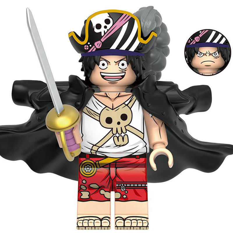 One Piece Monkey D. Luffy Custom Minifigure Pirate King Sword Wielding Adventure Collectible Universe Fits Major Blocks