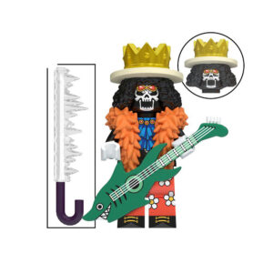 One Piece Brook Custom Minifigure Playing Guitar Soul King Holding Sword High-quality ABS plastic precision injection molding compatible with building bricks