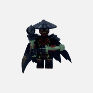 Collectible Universe Drix Wolf Mask Warrior Custom Minifigure Warrior Holding Weapon Conical Hat Limited Edition