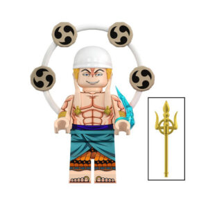 One Piece Eneru Custom Minifigure Ruler Divine Aura Lightning Staff Collectible Universe Compatible with Building Bricks