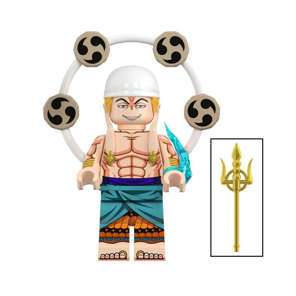 One Piece Eneru Custom Minifigure Ruler Divine Aura Lightning Staff Collectible Universe Compatible with Building Bricks