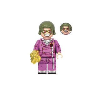 One Piece Gild Tesoro Custom Minifigure Gold Emperor Holding Golden Fist Collectible Universe High-Quality ABS Plastic
