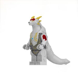 Galactron Kaiju Figure Custom Minifigure Standing Tail Extended Collectible Universe Compatible Building Bricks Desk Decor Limited Edition