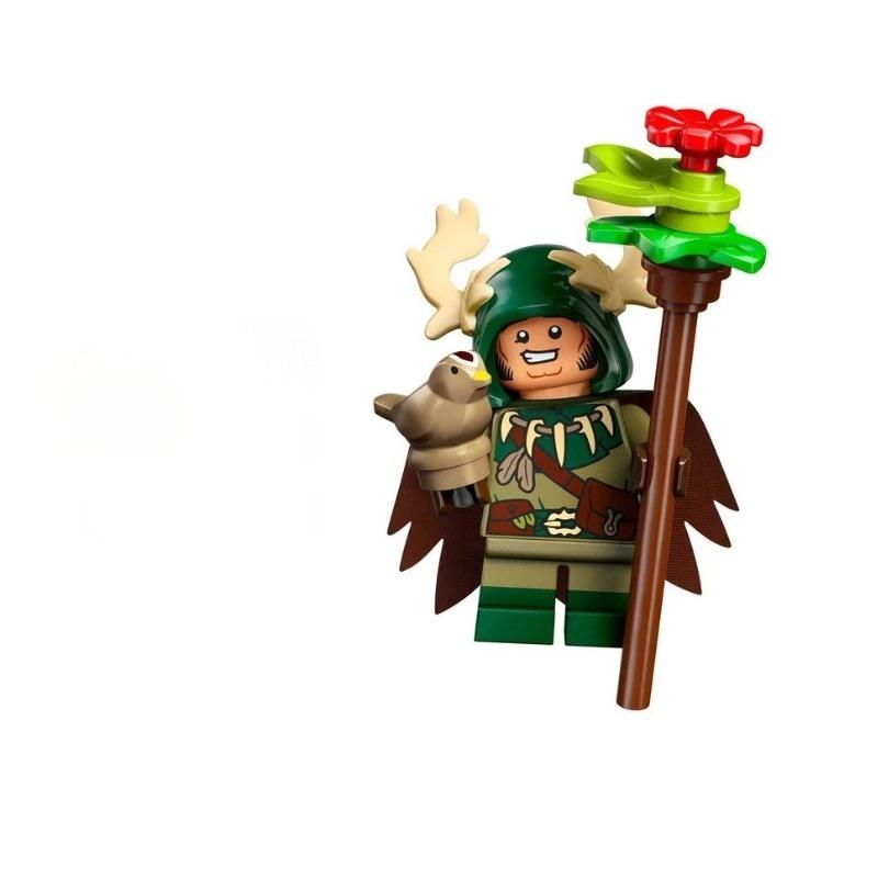 Collectible Universe Halfling Druid Nature Guardian Custom Minifigure Holding Bird Staff with Flower High-Quality ABS Plastic