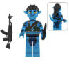 Avatar Na'vi Jake Sully Custom Minifigure Tribal Warrior Hunting Combat Cultural Ritual Collectible Universe Compatible with Building Bricks