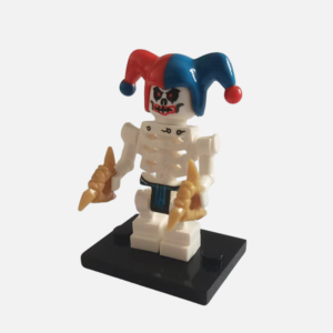 Collectible Universe Undead Jester Skeleton Custom Minifigure Holding Bones Jester Pose Limited Edition