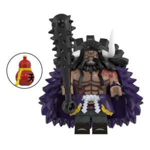 One Piece Kaido Custom Minifigure King of the Beasts Holding Club Imposing Stance Collectible Universe Brick System Compatible