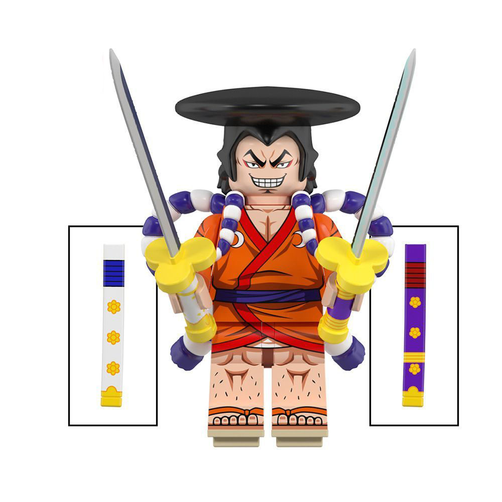 One Piece Kozuki Oden Custom Minifigure Samurai Dual Swords Shogun High-Quality ABS Plastic Precision Injection Molding