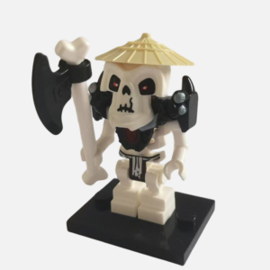 Collectible Universe Kruncha Skeleton General Custom Minifigure Holding Axe Wearing Conical Hat High-quality ABS Plastic Hand-assembled