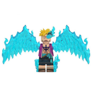 One Piece Marco the Phoenix Custom Minifigure Fire Wings Flame Aura Standing Pose Premium ABS Material Collectible Universe Compatible