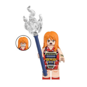 One Piece Nami Custom Minifigure Wano Kunoichi Outfit Holding Flame Staff Limited Edition Collectible