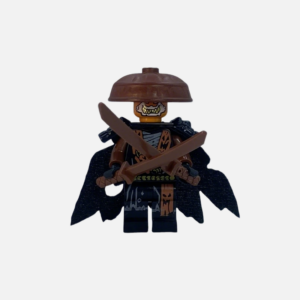 Collectible Universe Nokt Wolf Mask Warrior Custom Minifigure Warrior Dual Swords Cloaked High-Quality ABS Plastic