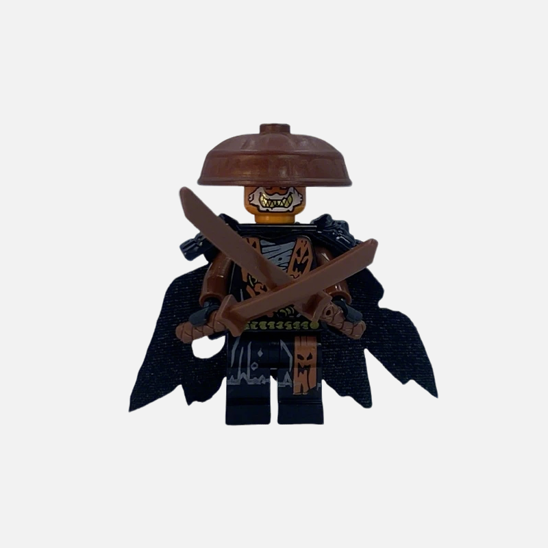 Collectible Universe Nokt Wolf Mask Warrior Custom Minifigure Warrior Dual Swords Cloaked High-Quality ABS Plastic