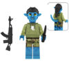Avatar Na'vi Jake Sully Custom Minifigure Tribal Warrior Hunting Combat Cultural Ritual Collectible Universe Compatible with Building Bricks