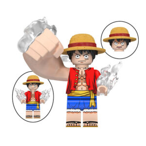 One Piece Monkey D Luffy Custom Minifigure Gear 3 Giant Form Fighting Pose High-Quality ABS Plastic Compatible with Major Brick Systems
