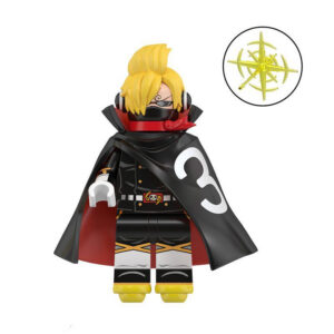 One Piece Vinsmoke Sanji Custom Minifigure Stealth Black Outfit Cape Fighting Pose Premium ABS Collectible