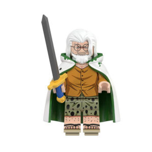 One Piece Silvers Rayleigh Dark King Custom Minifigure Holding Sword Standing Pose Collectible Universe Compatible with Building Bricks