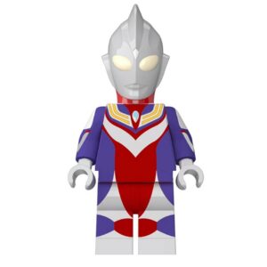 Ultraman Ultraman Tiga Custom Minifigure Standing Pose Compatible with Building Bricks High-Quality ABS Plastic Collectible