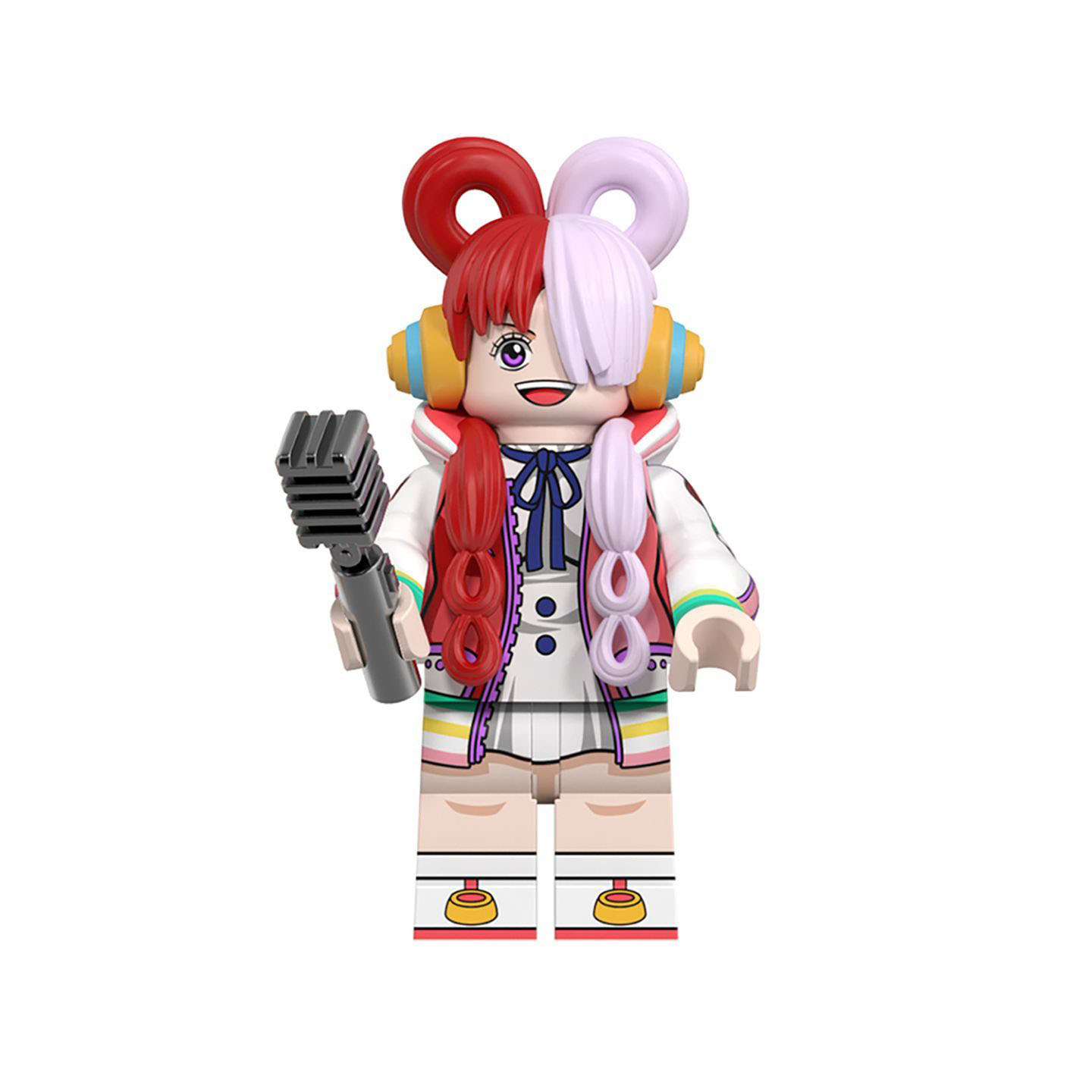 One Piece Uta Custom Minifigure Singing Holding Microphone High-Quality ABS Plastic Collectible Universe Compatible