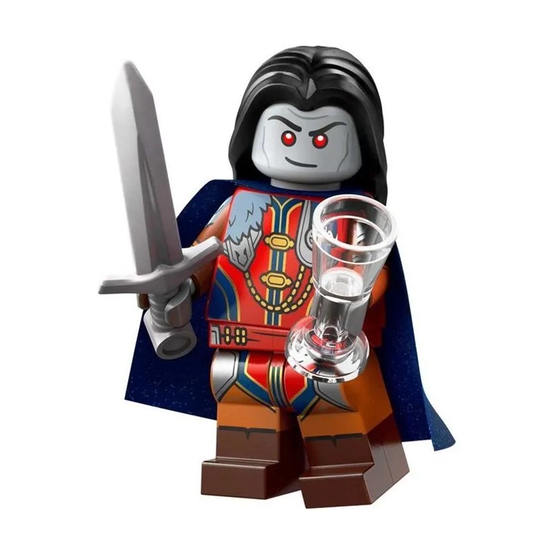 Collectible Universe Vampire Lord Gothic Warrior Custom Minifigure Holding Sword and Glass High-Quality ABS Plastic