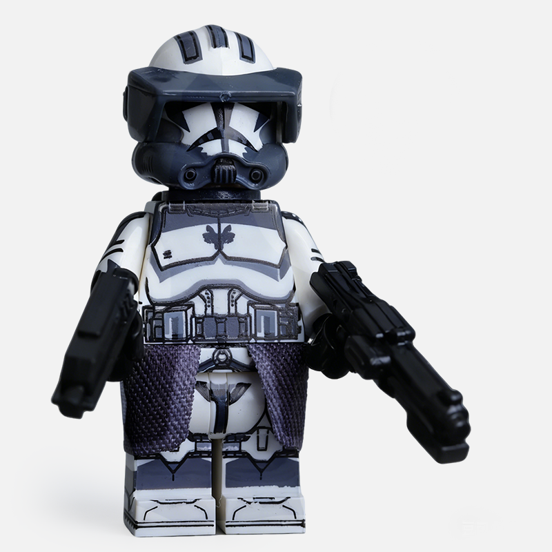 Star Wars Wolfpack Clone Captain 104th Custom Minifigure Armed Battle Ready High-Quality ABS Plastic Compatible with Brick System