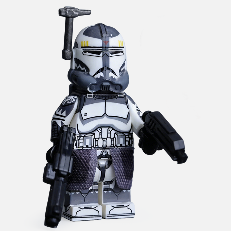 Star Wars Wolfpack Scout Commander Custom Minifigure Holding Blaster Tactical Gear High-Quality ABS Plastic