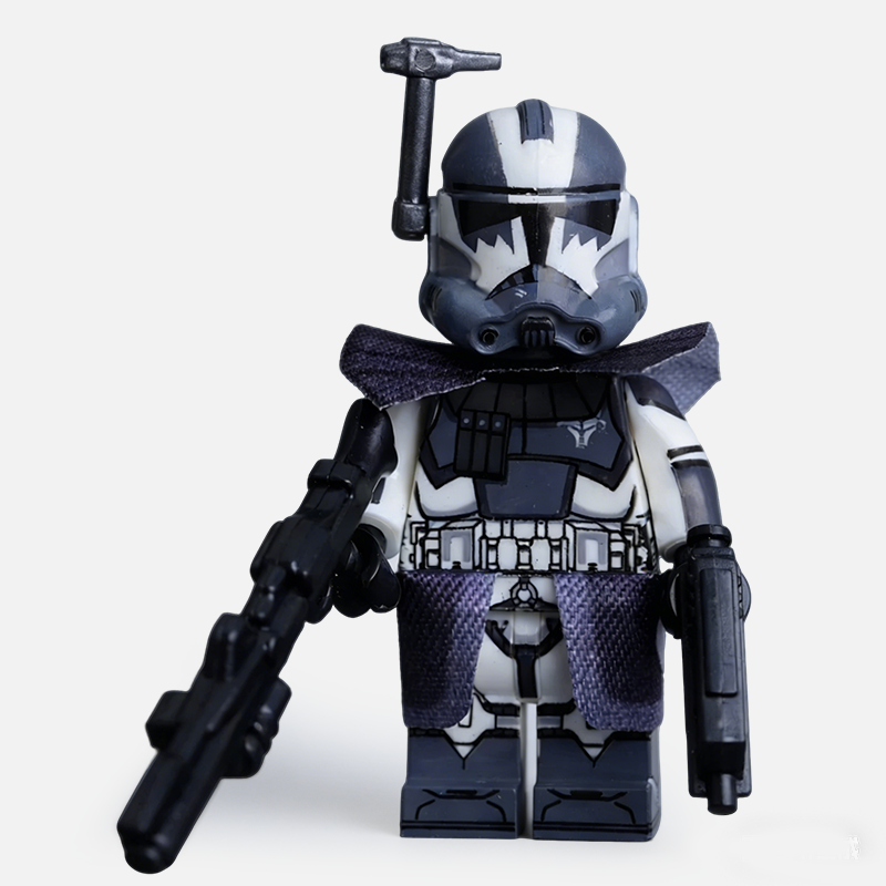 Star Wars Wolfpack Scout Commander Custom Minifigure Armed Tactical Gear Scout Unit High-Quality ABS Plastic Compatible with Building Bricks