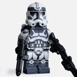 Star Wars Wolfpack Clone Trooper 104th Custom Minifigure Armed Combat Ready High-Quality ABS Plastic